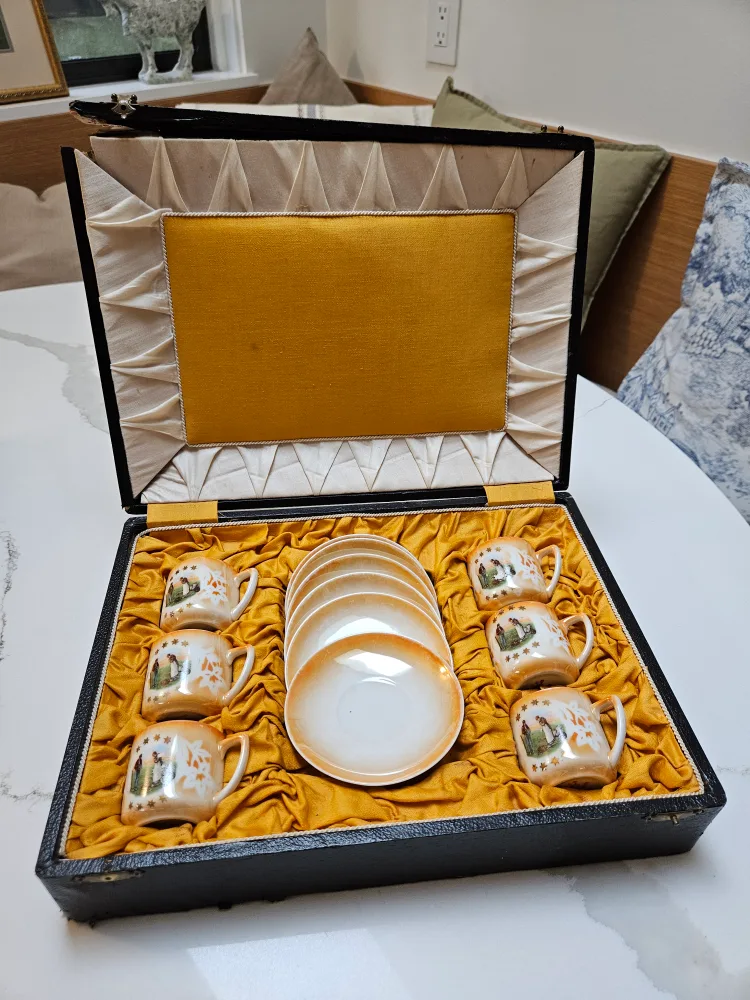 Antique Czechoslovakia Demitasse Cup & Saucer Set thumbnail