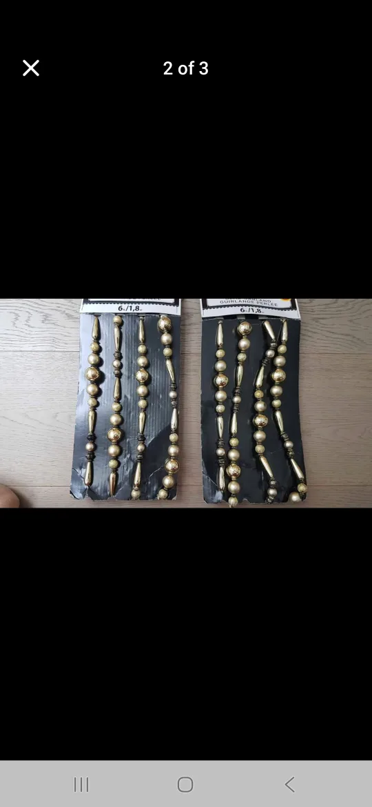 Unique Party Crafts Gold Bells & Bead Garland image indicator(2)