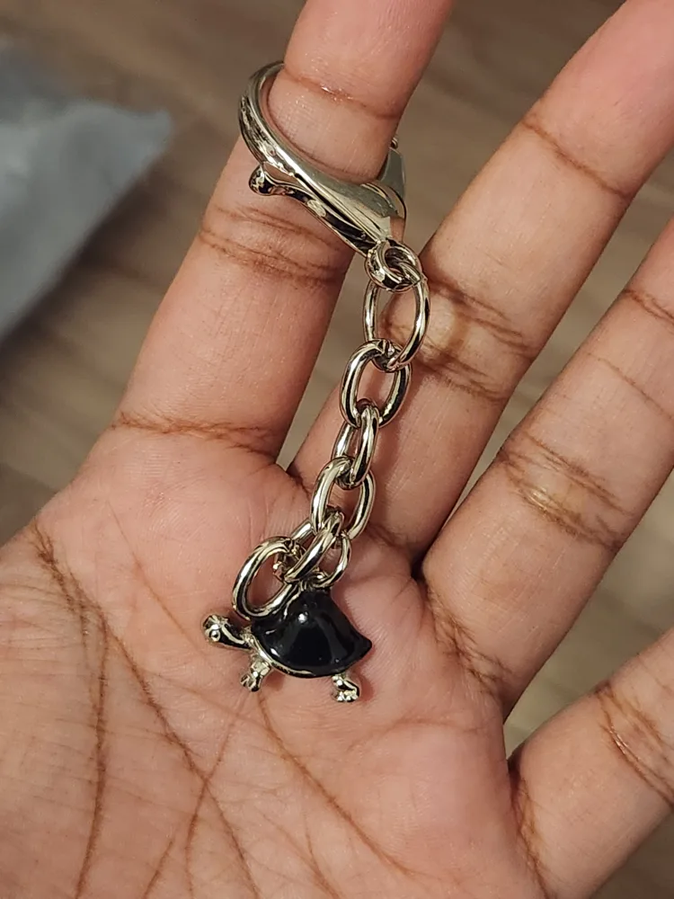 Turtle Keychain - Black and Silver 🥕 thumbnail