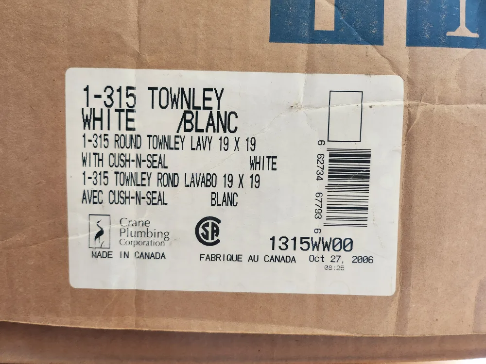 Crane Townley White Round Sink 19" 🥕 image indicator(4)