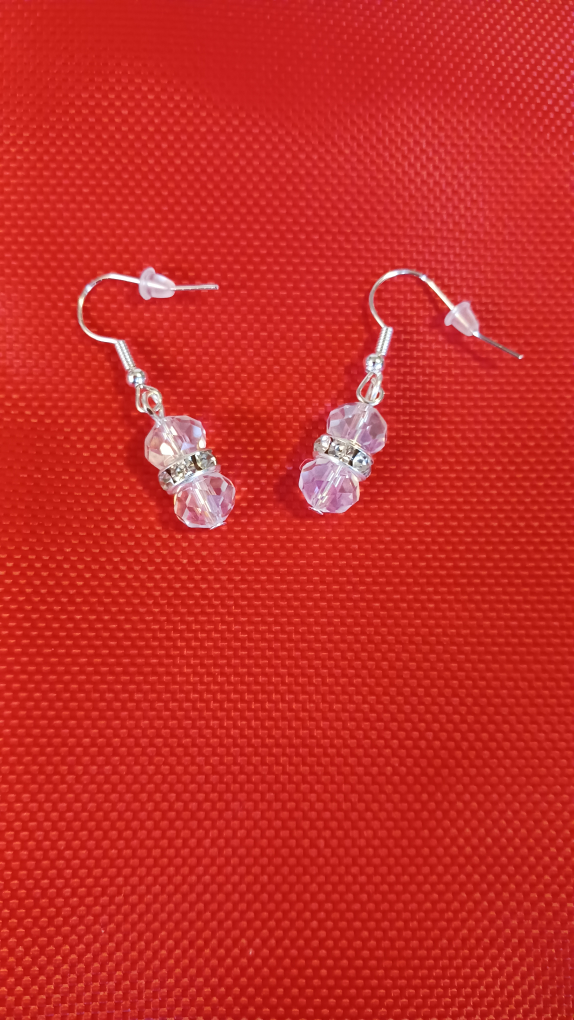 Crystal Beaded Dangle Earrings