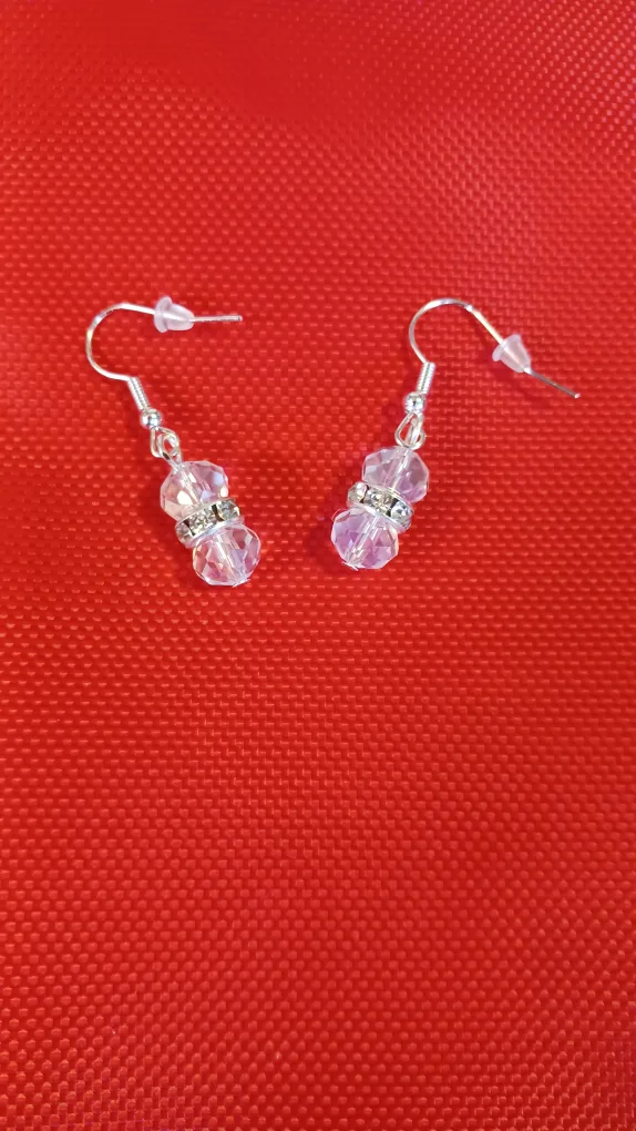 Crystal Beaded Dangle Earrings thumbnail