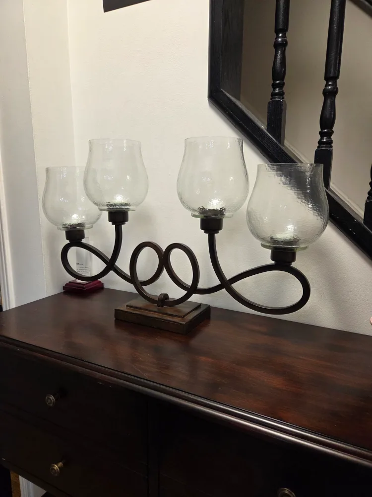 Glass Hurricane Candle Holder thumbnail