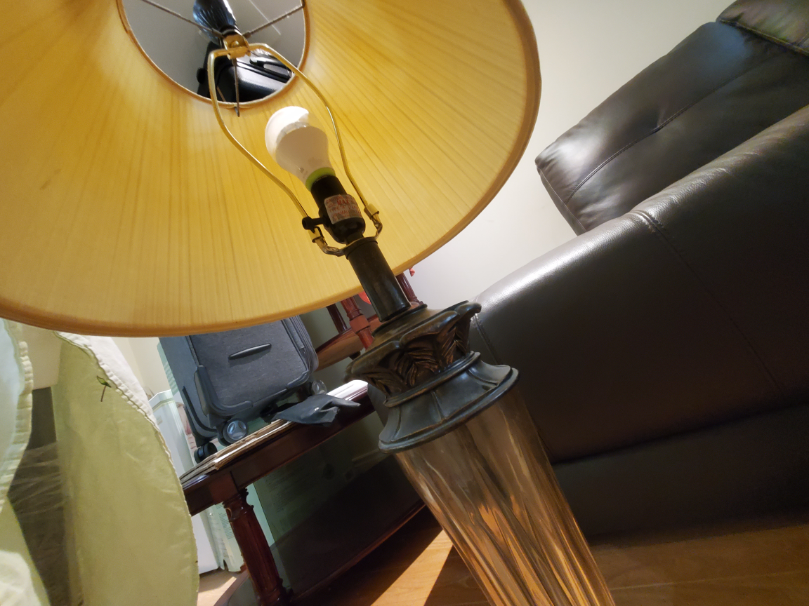 Table Lamp with Beige Shade for nightstand - photo 2