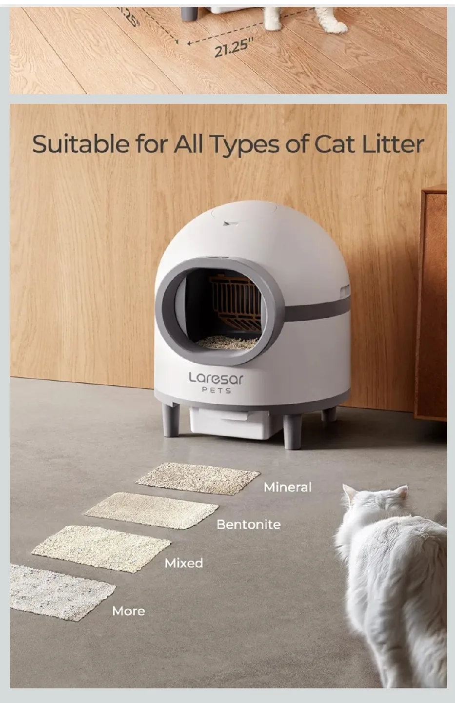 Laresar smart litter robot boxesSelf Cleaning Litter Boxes thumbnail