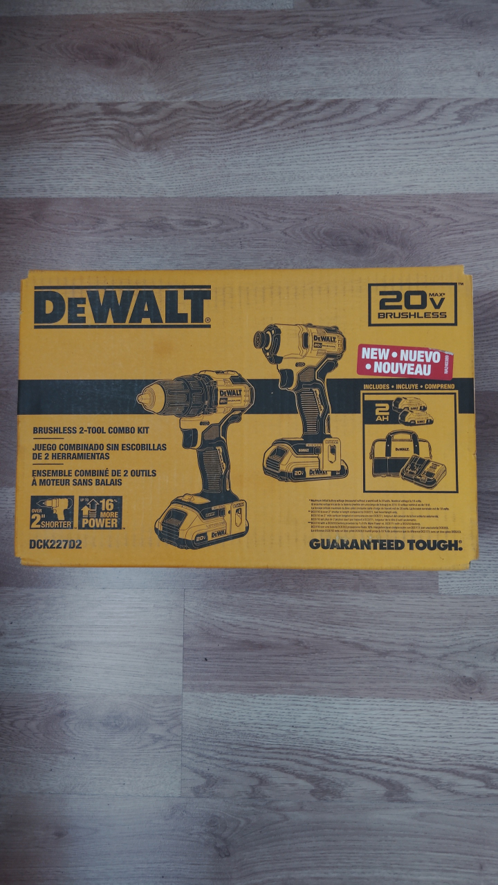 **NEW/NEVER USED** DeWalt 20V MAX Brushless 2-Tool Combo Kit