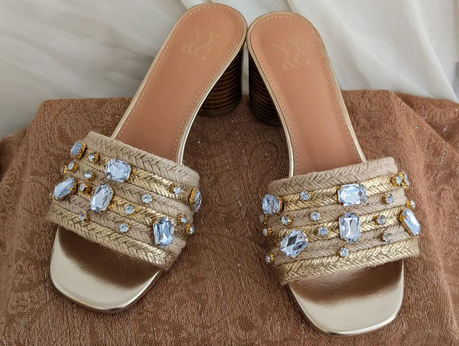 NY&C Embellished Heeled Sandals- Size 7 thumbnail