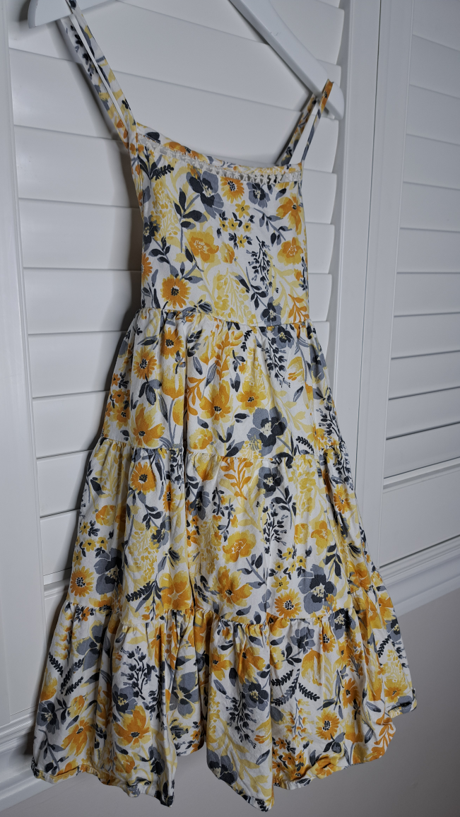 Floral Sundress - Yellow & Grey Sz 6 kids - photo 2