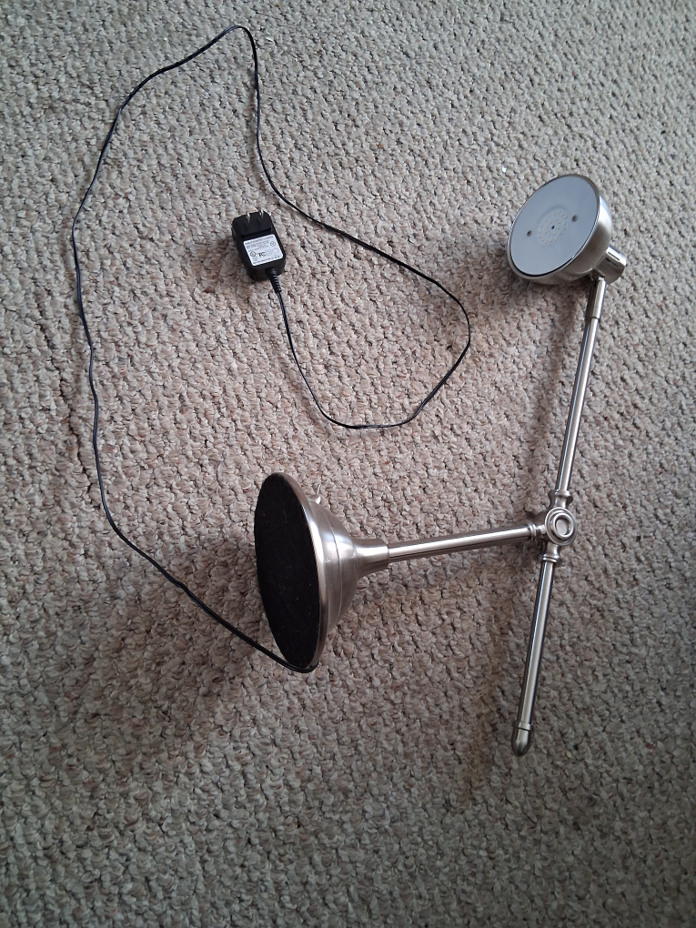 Adjustable Silver Desk Lamp