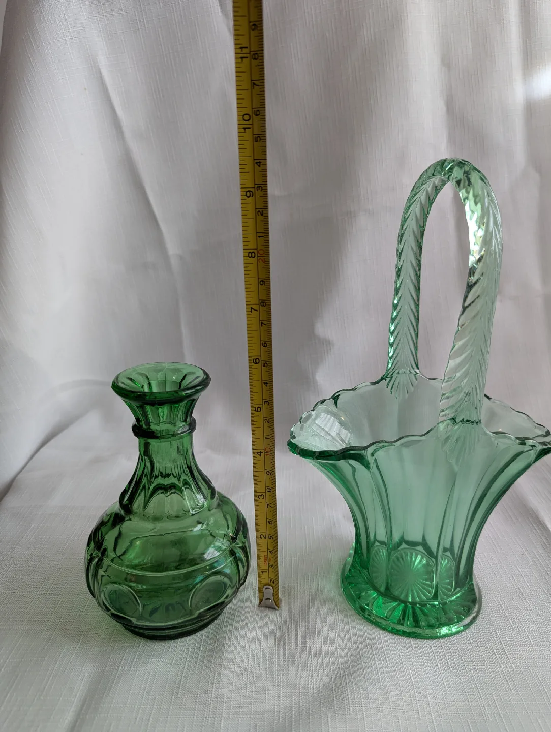 Wheaton & Westmoreland vintage green glass image indicator(2)