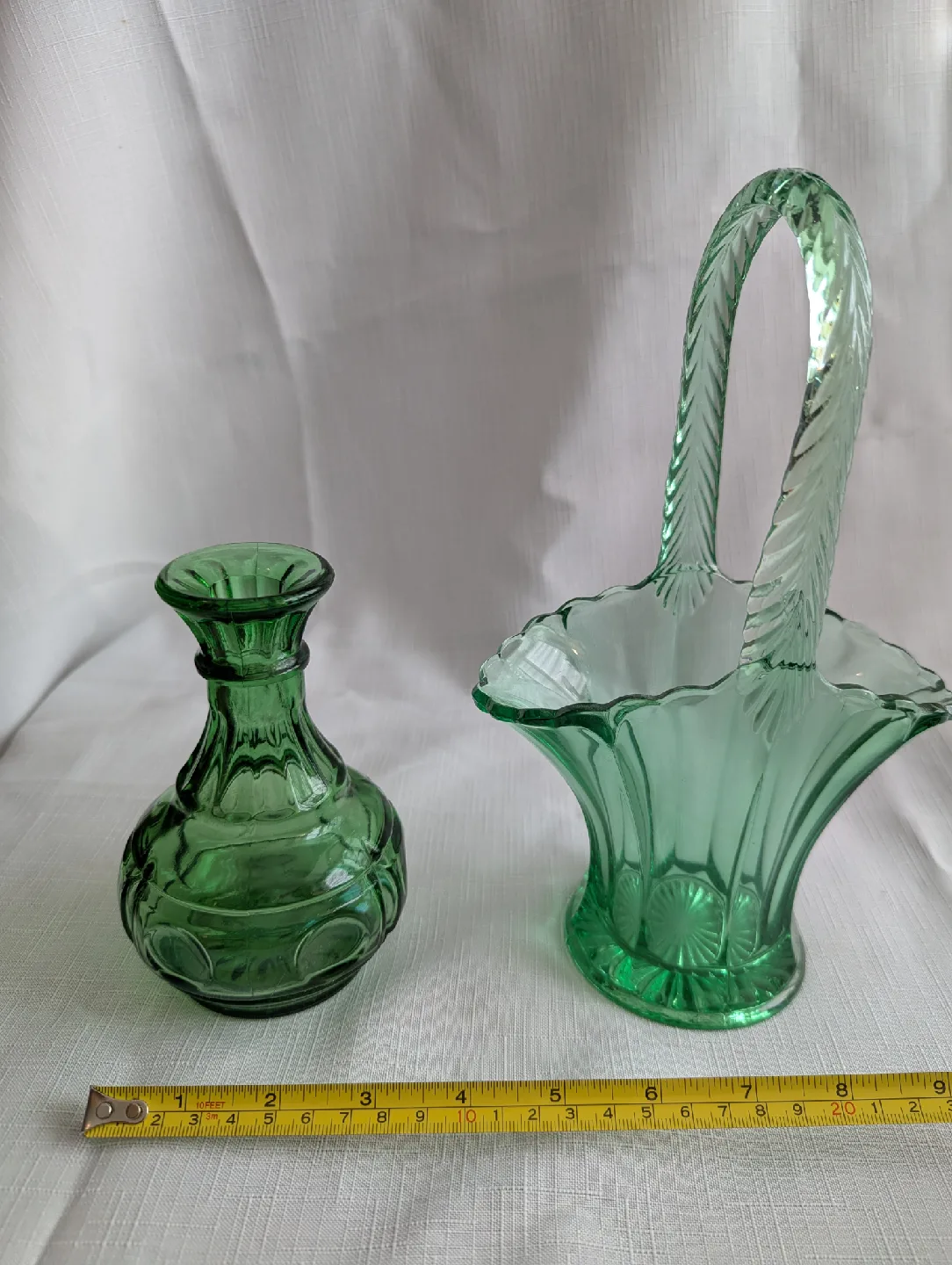 Wheaton & Westmoreland vintage green glass image indicator(3)