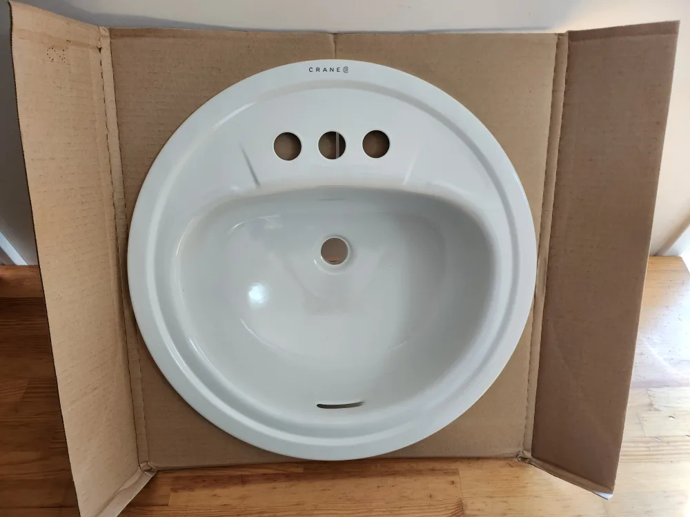 Crane Townley White Round Sink 19" 🥕 image indicator(3)