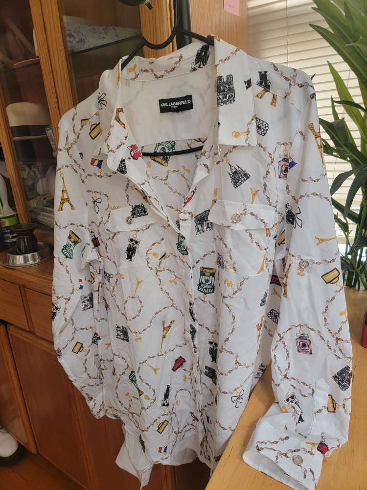 Karl Lagerfeld Paris White Patterned Blouse - photo 2