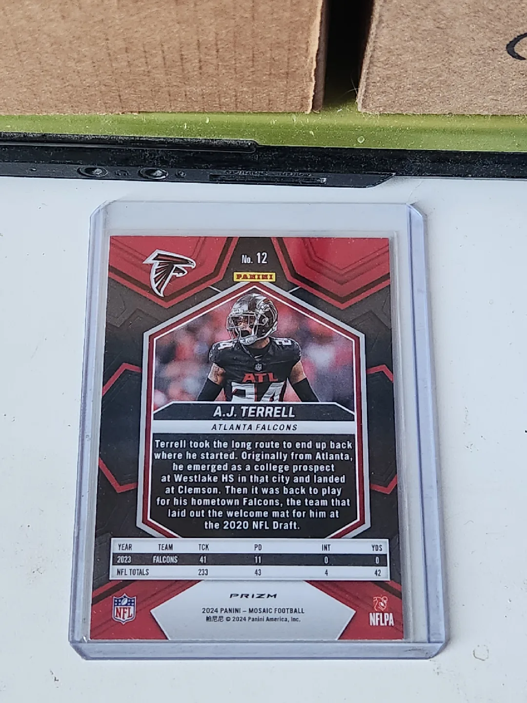 A.J. Terrell Atlanta Falcons Football Card image indicator(2)