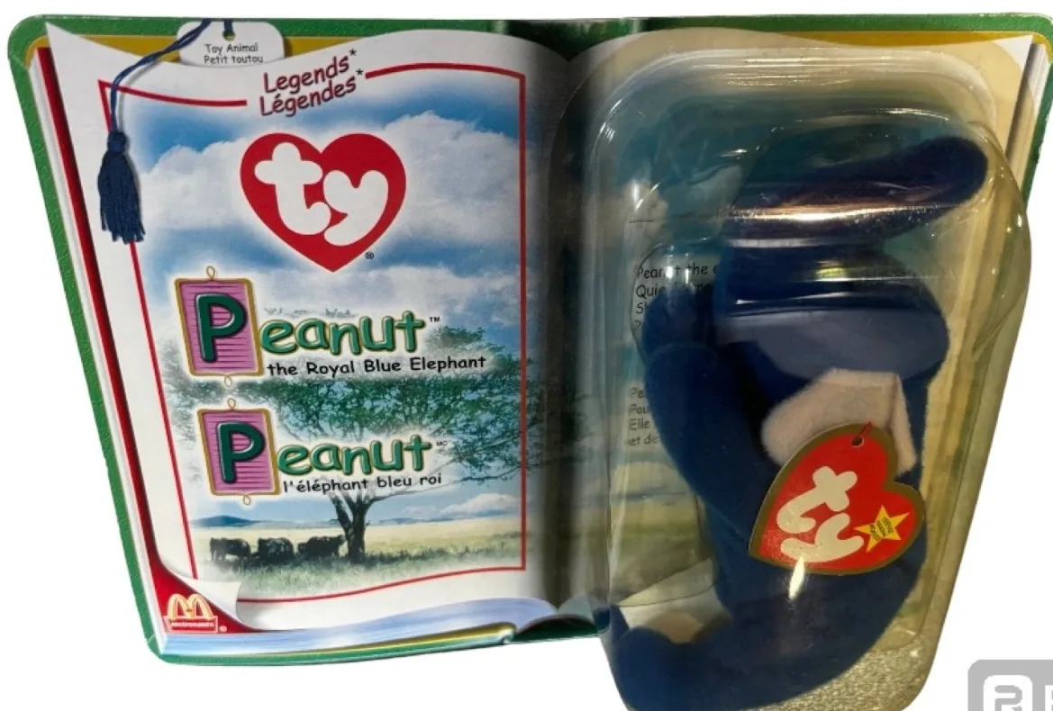 New TY Peanut Royal Blue Elephant McDonald's thumbnail