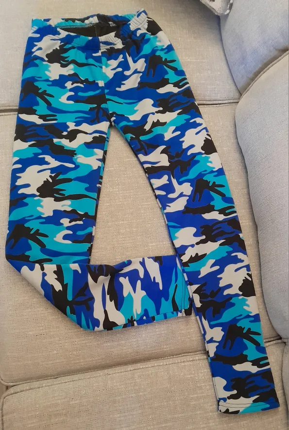 Blue Camo Print Pants thumbnail