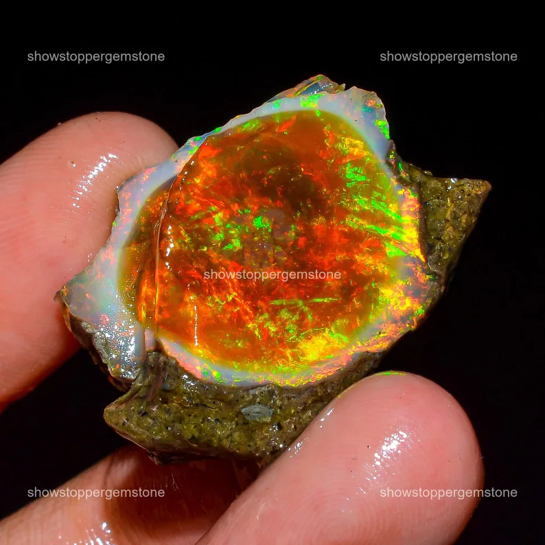 37ct Natural Multi-Color Opal  – Rough Gemstone**🔥 thumbnail