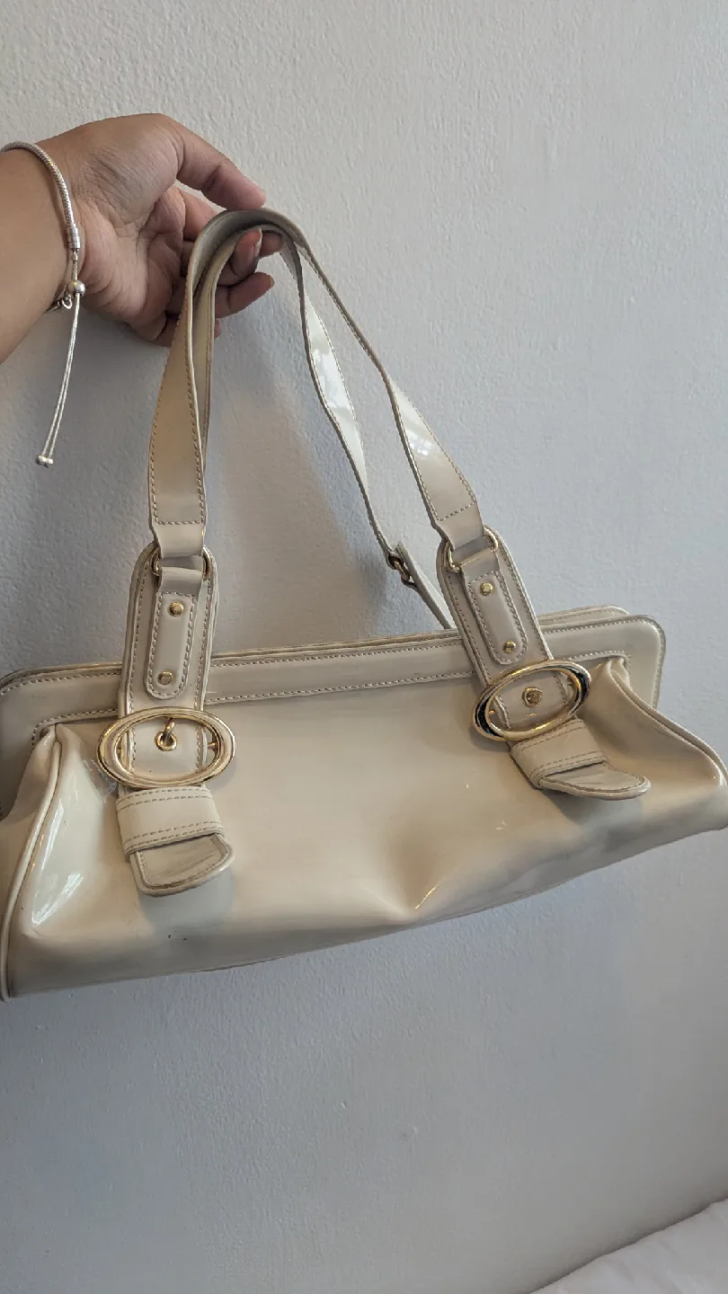 Cream Patent Leather Shoulder Bag thumbnail