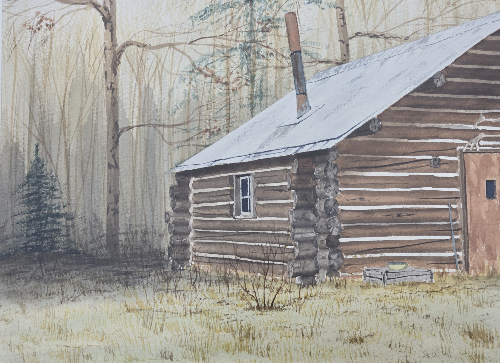 Original Watercolour Painting~Cabin in the Woods - photo 5