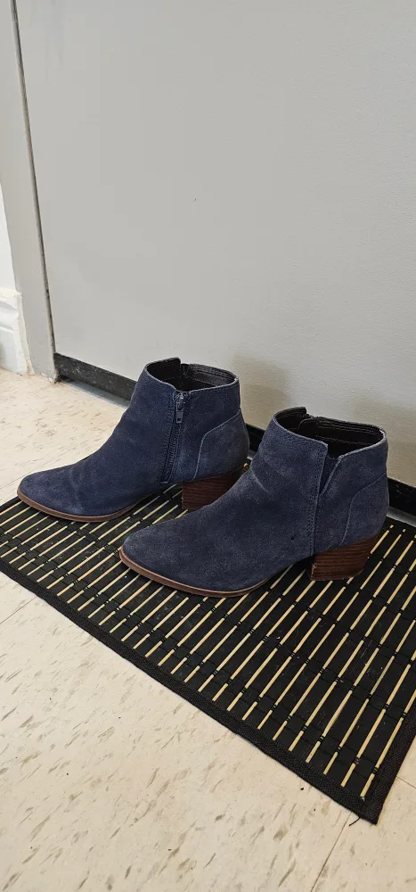 Aldo Blue Suede Ankle Boots thumbnail
