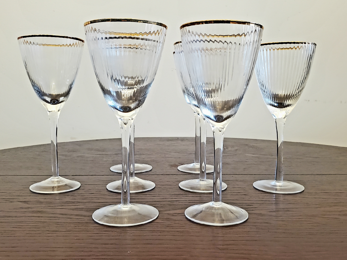 Everly Quinn Gold Rimmed Wine Glasses (Set of 8) - photo 3