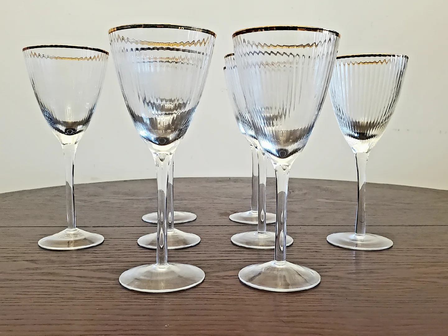 Everly Quinn Gold Rimmed Wine Glasses (Set of 8) image indicator(3)