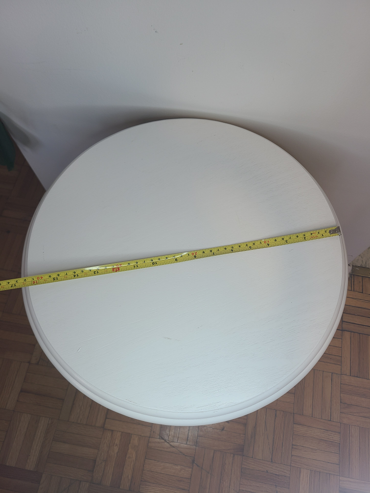 White Round Accent Table - 17" Diameter - photo 4