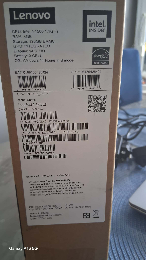 Lenovo IdeaPad 1 14IJL7 - Cloud Grey - photo 3