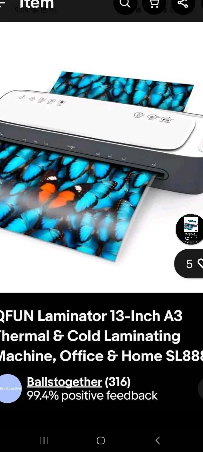 Qfun 13-Inch Laminator Machine - White brand new image indicator(6)
