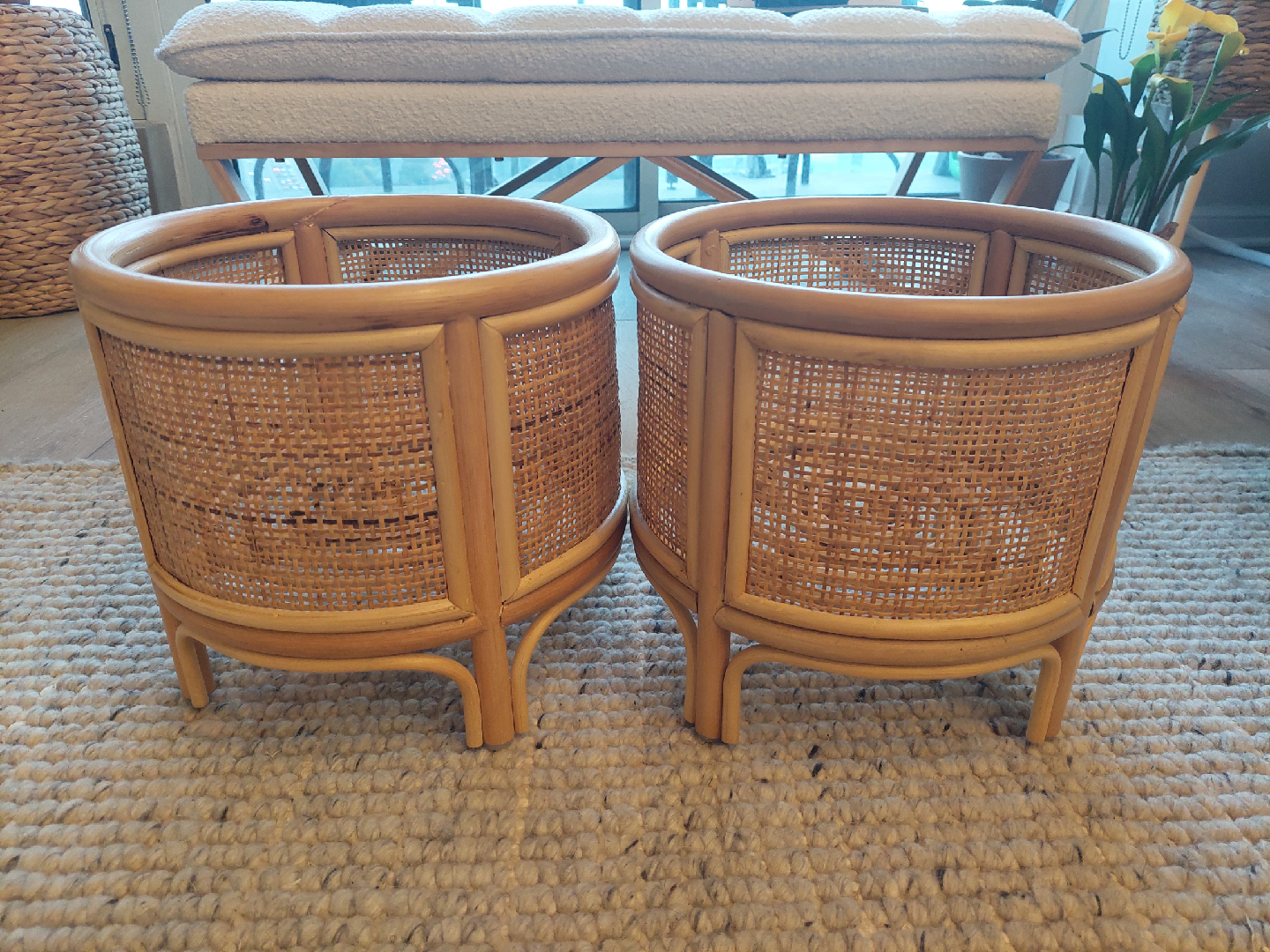 Rattan Plant Stands - Set of 2