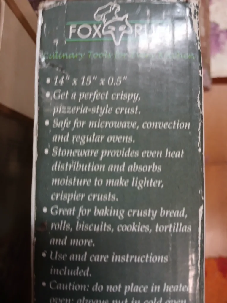 Fox Run Baking Stone 14" x 15" image indicator(2)