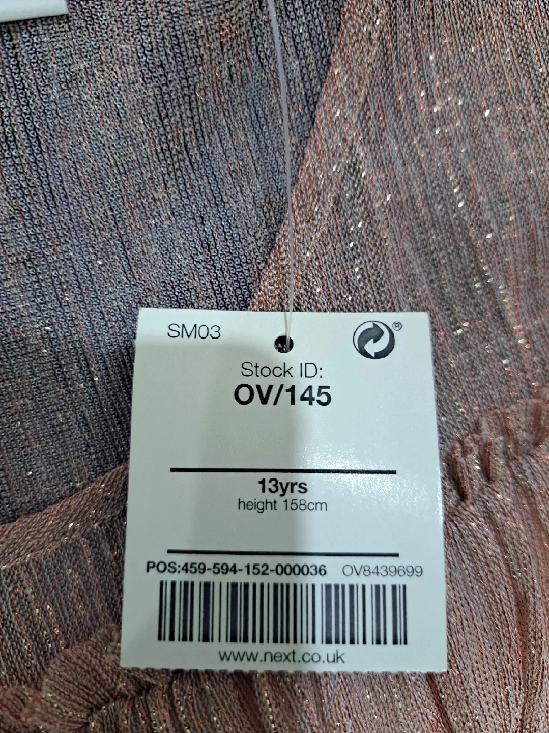 Next Girls Pink Sparkly Dress with Tags - Size 13 Years image indicator(3)