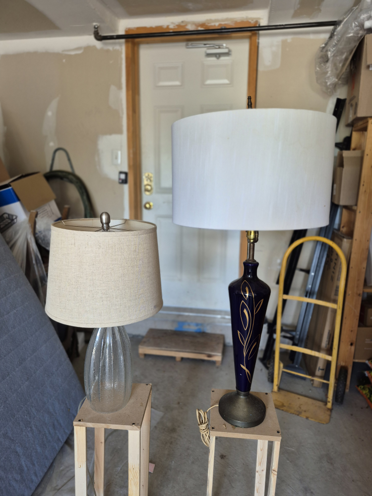 Table Lamp with Beige Shade