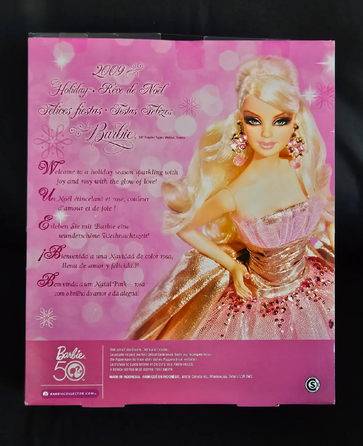 New 2009 50th Anniversary Holiday Barbie image indicator(3)