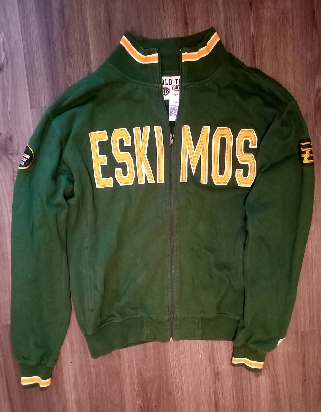 Old Time Football Edmonton Eskimos Jacket - Size L thumbnail