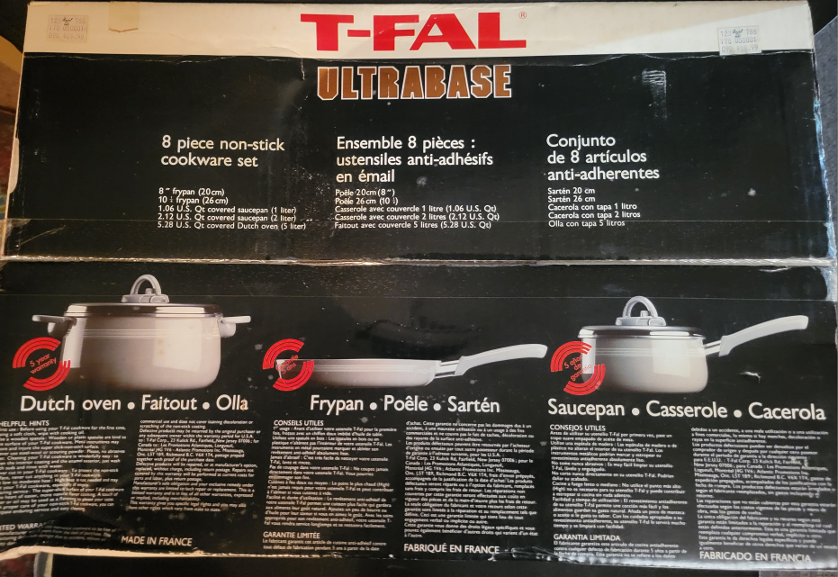 T-Fal Ultrabase 8-Piece Non-Stick Cookware Set - photo 3