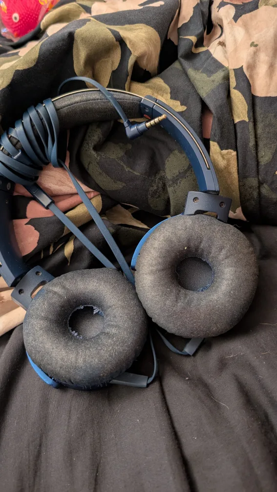 Blue Headphones - Worn Condition thumbnail