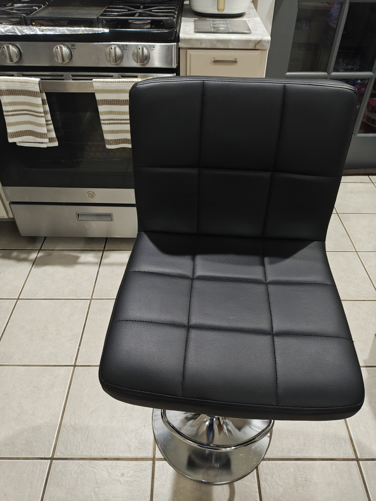 3 PCs Black Swivel Bar Stool