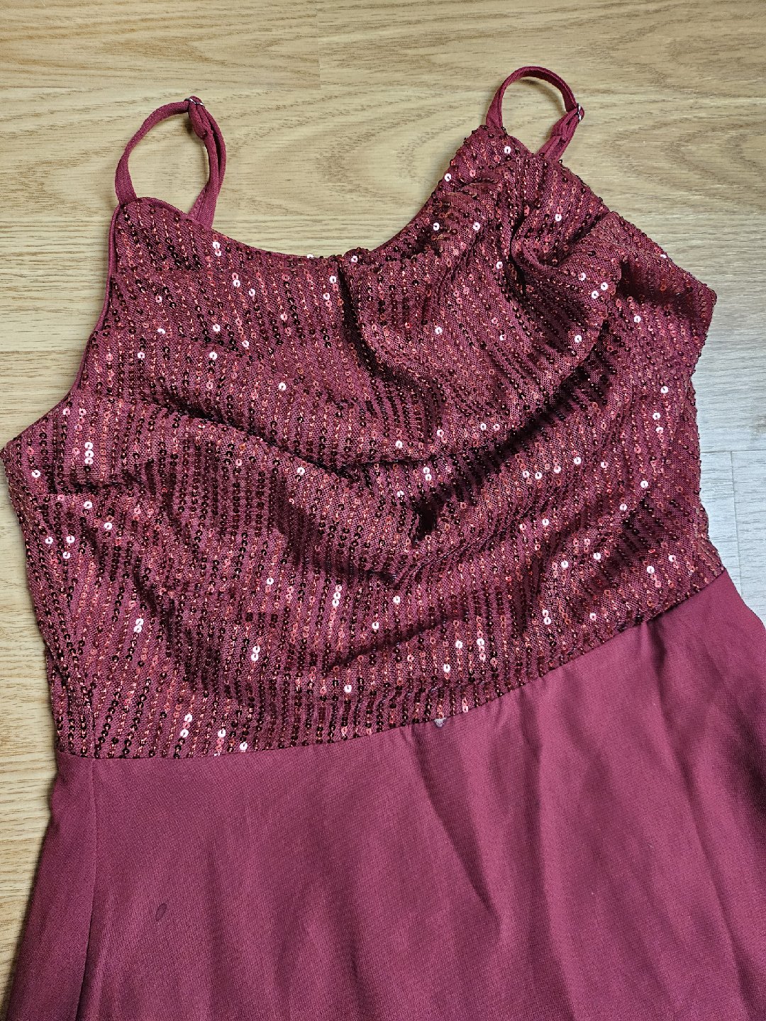 Burgundy Sequin Party Dress - photo 2