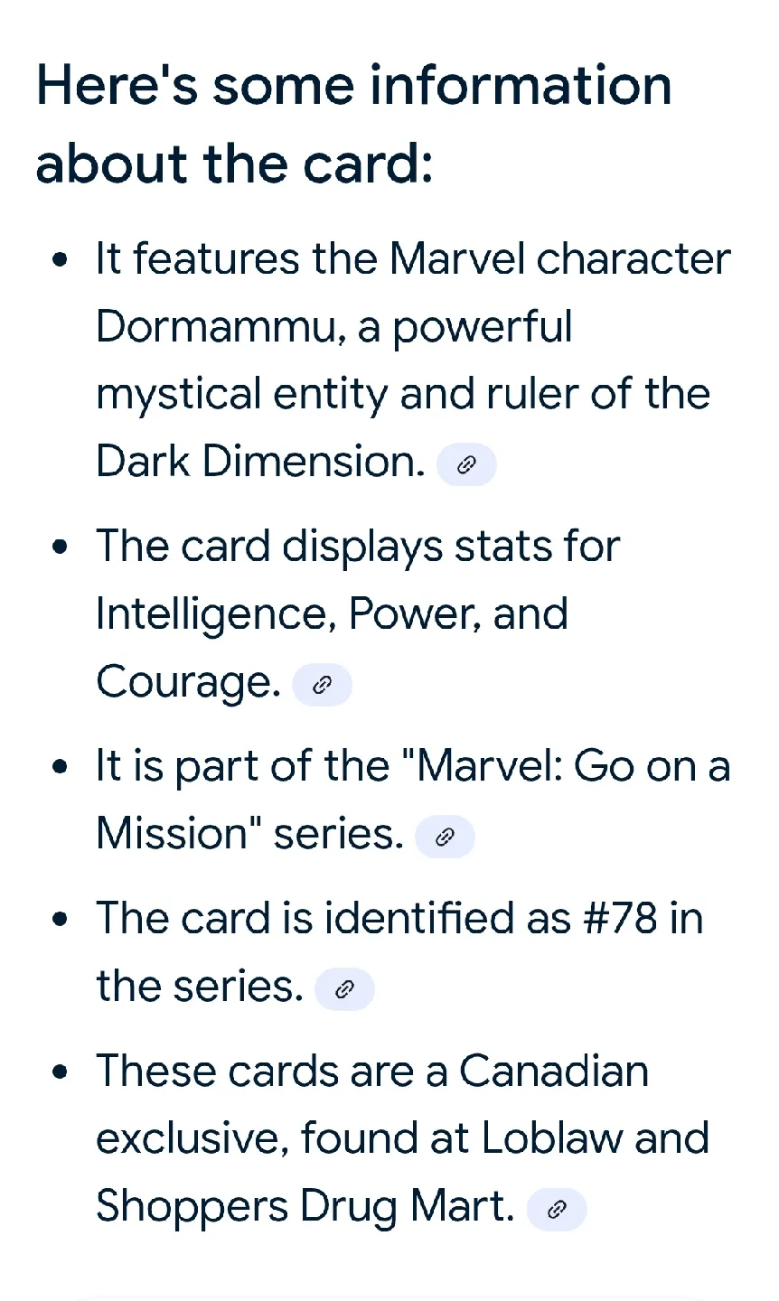 Marvel Go on a Mission Dormammu #78 Card image indicator(2)