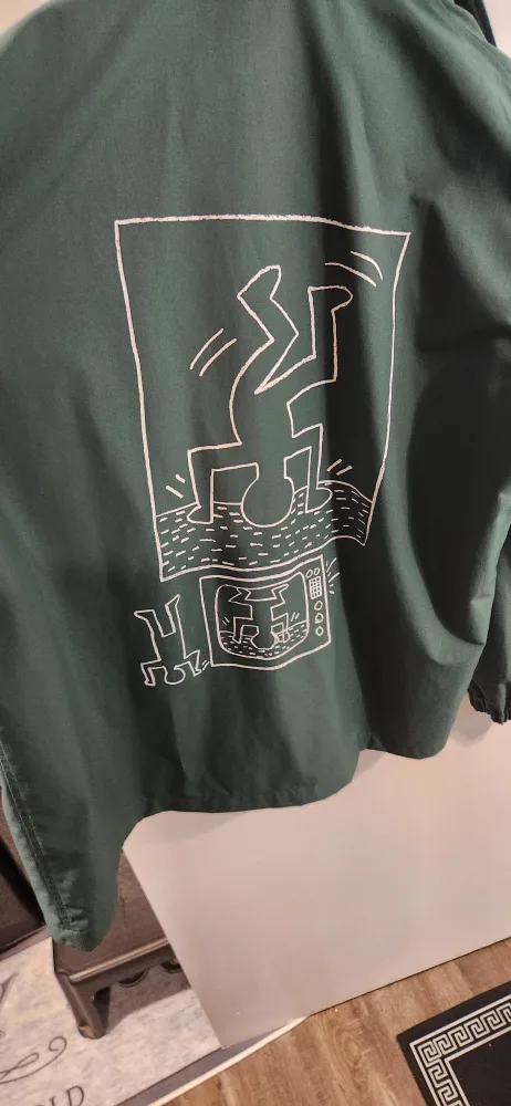 New Uniqlo x Keith Haring Coach Jacket - Green, Large image indicator(4)