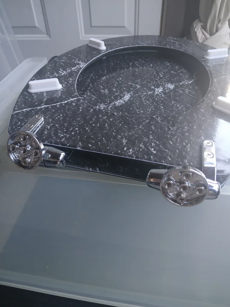 MDF Decorative Toilet Seats - Black Marble Design image indicator(4)