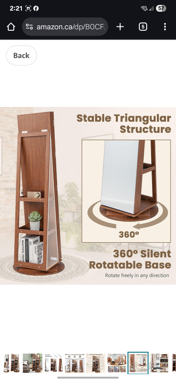Rotating Jewelry Armoire with Mirror - photo 5