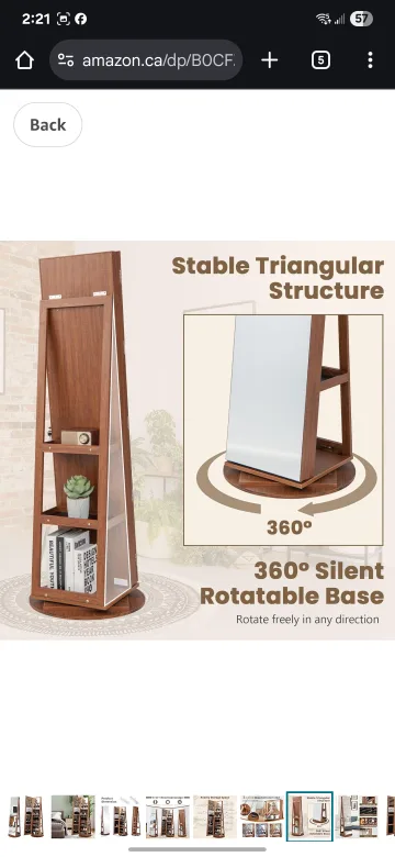 Rotating Jewelry Armoire with Mirror image indicator(5)