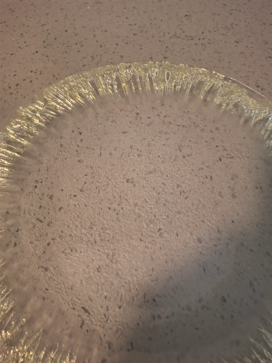 Glass Serving Platter with gold trim image indicator(4)