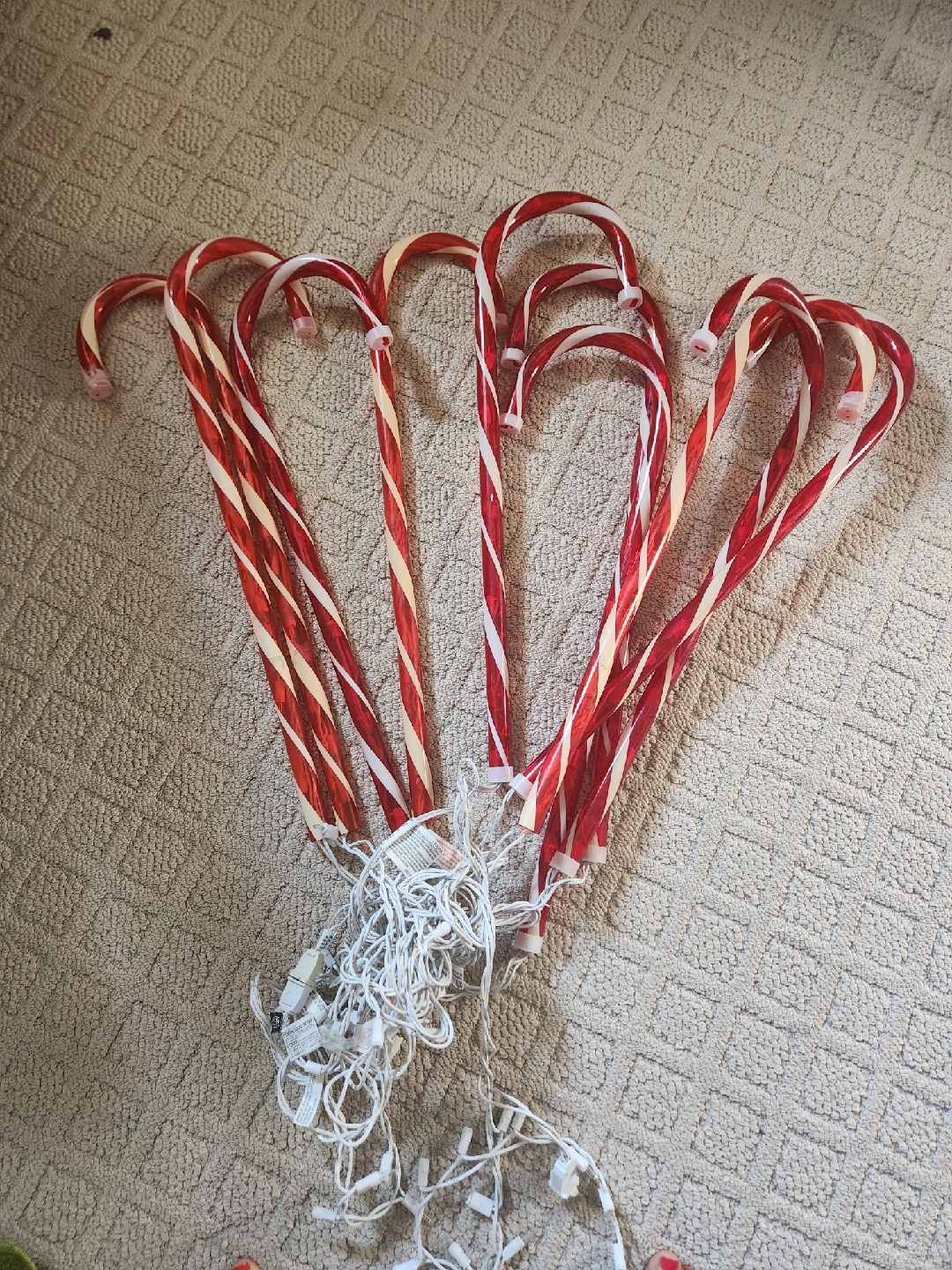 Candycane Christmas light decorations - photo 2