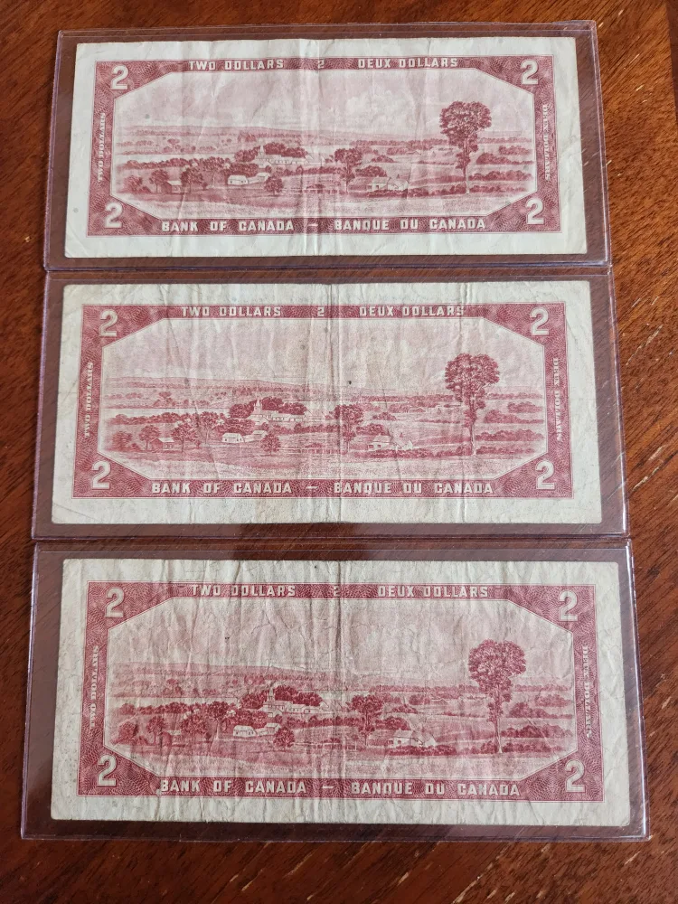 Canadian Two Dollar Bills-1954 =$10 each image indicator(2)