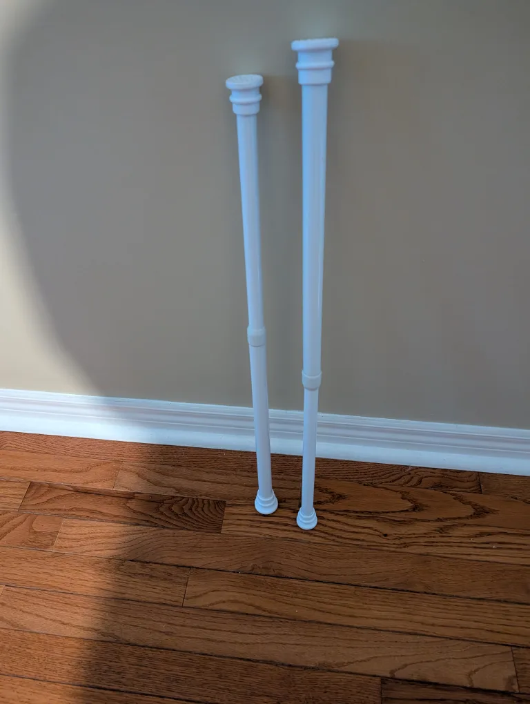 White Tension Curtain Rods thumbnail