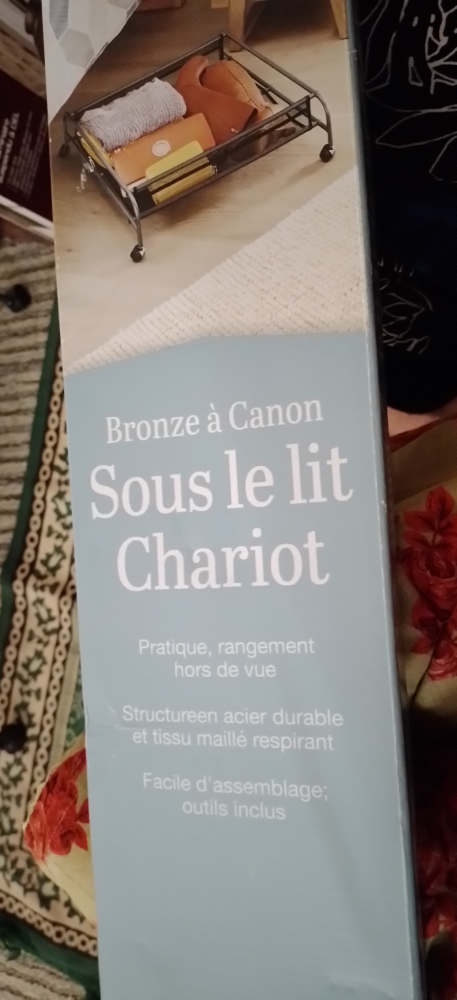 Sous le lit Chariot - Bronze Underbed Storage
