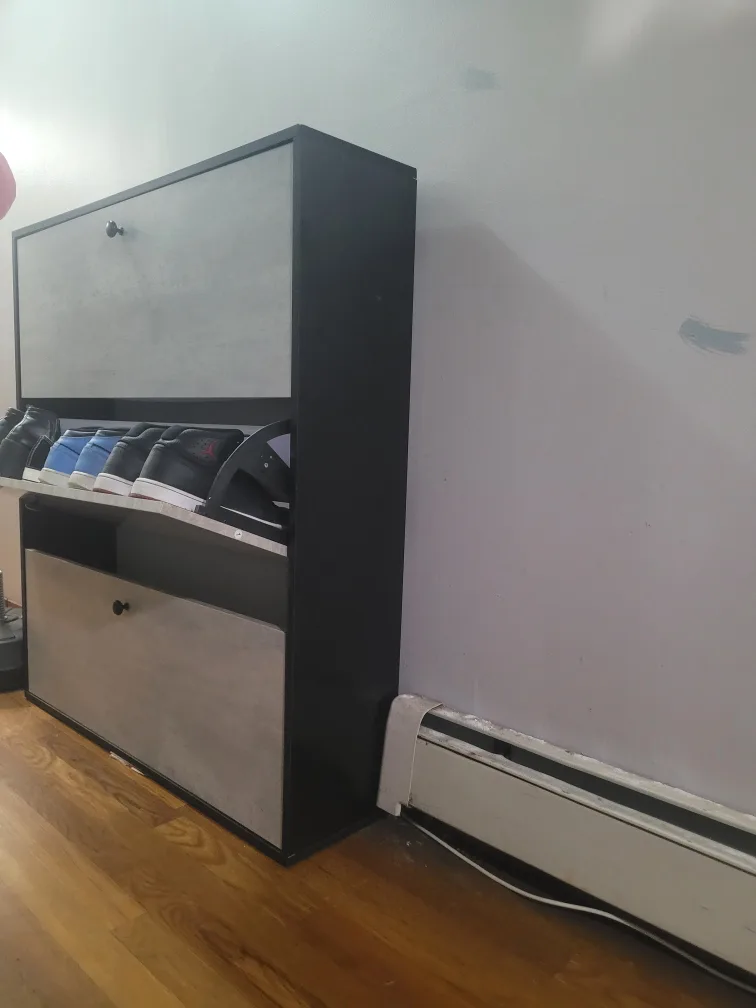 Shoe Cabinet - Gray & Black image indicator(2)